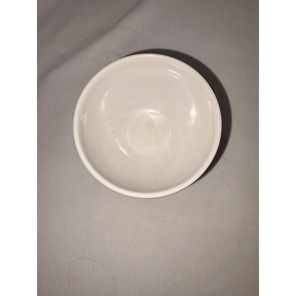 Floral‎ Ceramic Cereal Soup Bowl Pink Orange Yellow Folk Art Pattern Vintage